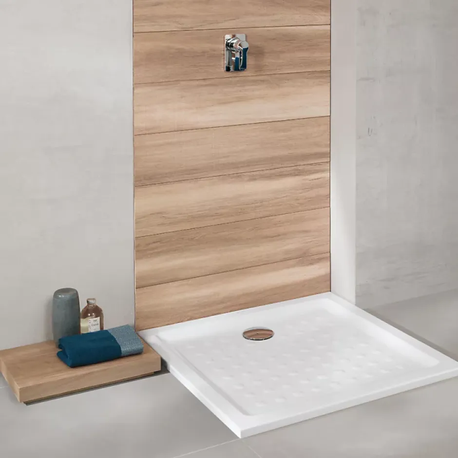 Villeroy & Boch Receveur 100 x 100 VILLEROY ET BOCH O.Novo ceramique carré blanc* Receveur De Douche