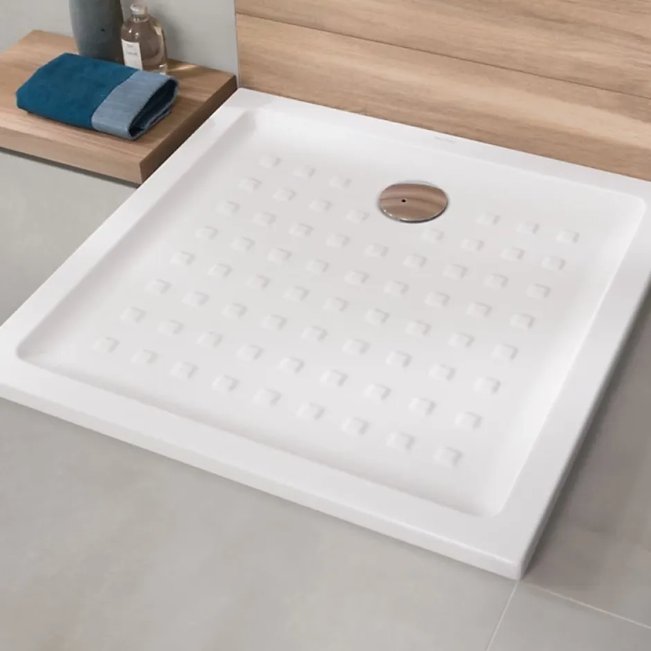 Villeroy & Boch Receveur 100 x 100 VILLEROY ET BOCH O.Novo ceramique carré blanc* Receveur De Douche