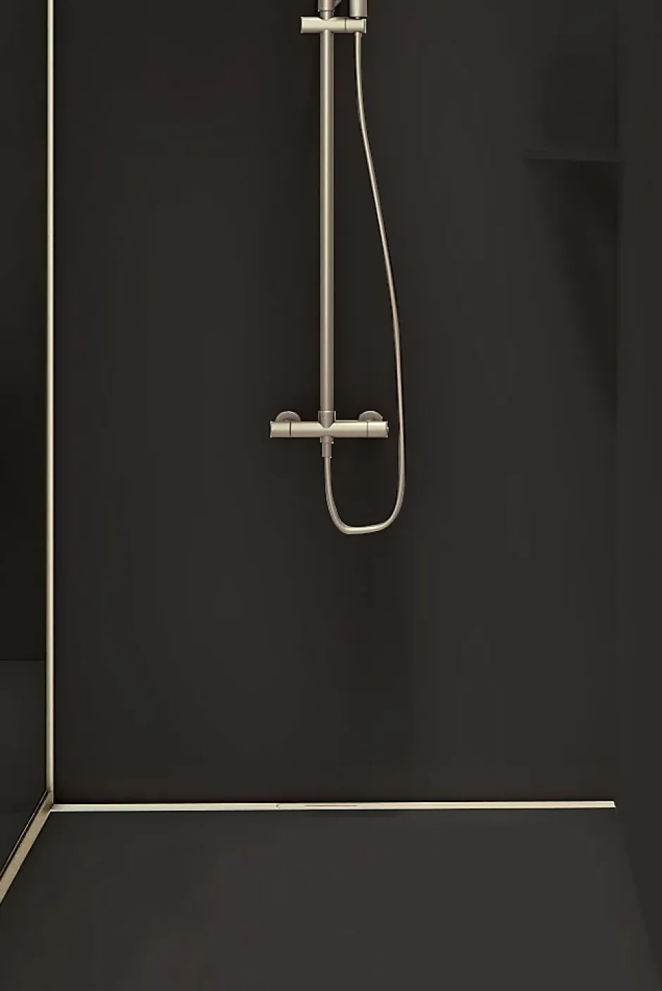 Jackon Receveur de douche à carreler 90 x 120 cm, caniveau doré,* Receveur De Douche