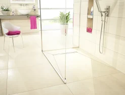 Qboard Receveur de douche à carreler 90 x 180 cm, caniveau extra-plat, Liquid