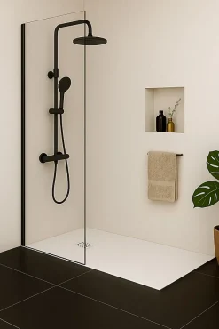 Futurbath Receveur de douche à poser l.80 x L.140 x H.3 cm blanc en mousse de polystyrène extrudé, Gravity* Receveur De Douche