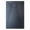 Laneri Receveur de douche SMC en fibre de verre effet pierre avec bonde inclus H. 2,6 cm 70 x 120 Noir