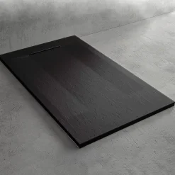 Stano Receveur de douche 90 x 160 cm noir extra plat SUEZ surface ardoisee