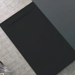 Stano Receveur de douche 90 x 160 cm noir extra plat SUEZ surface ardoisee