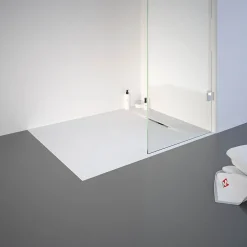 Schulte Receveur de douche 80 x 100 cm, effet pierre blanche,