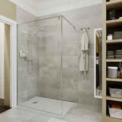 GoodHome Receveur de douche 80 x 120 cm, résine, blanc, Luiro