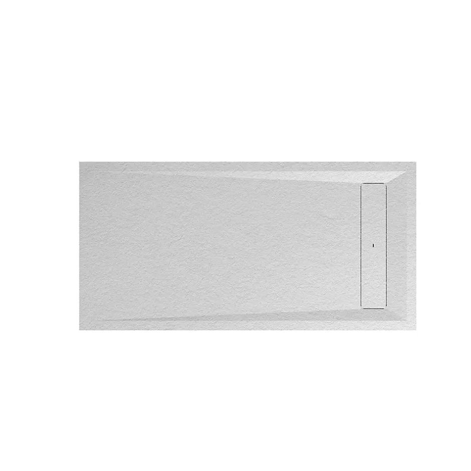GoodHome Receveur de douche 80 x 160 cm, résine, blanc, Luiro* Receveur De Douche