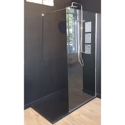 Stano Receveur de douche 80 x 100 cm extra plat noir PIATTO en SoliCast surface ardoisee* Receveur De Douche