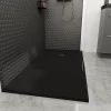 GoodHome Receveur de douche 80 x 120 cm, résine, noir, Douro