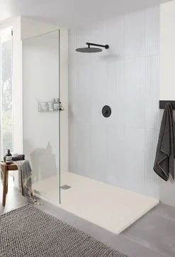 Villeroy & Boch Receveur de douche 80 x 160 cm en acrylique, crème texturé, Exklusive* Receveur De Douche