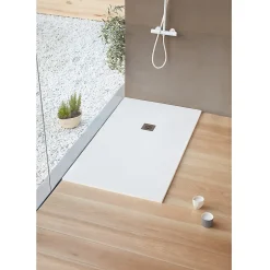 Sanycces Receveur de douche 80 x 110 cm extra plat LOGIC surface ardoisee rectangulaire blanc* Receveur De Douche