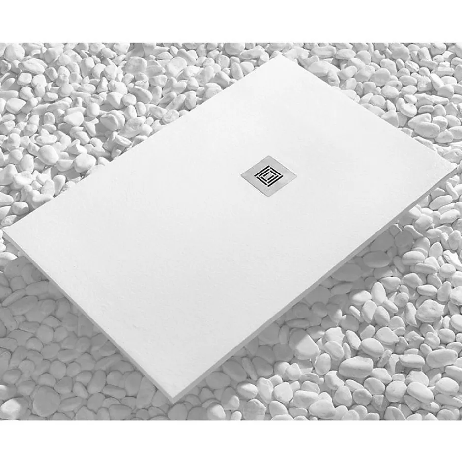 Sanycces Receveur de douche 80 x 110 cm extra plat LOGIC surface ardoisee rectangulaire blanc* Receveur De Douche