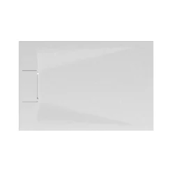 Schulte Receveur de douche 80 x 120 cm, effet pierre blanche,