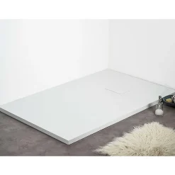 Stano Receveur de douche 90 x 160 cm extra plat blanc PIATTO en SoliCast surface ardoisee
