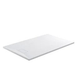 Stano Receveur de douche 90 x 160 cm extra plat blanc PIATTO en SoliCast surface ardoisee