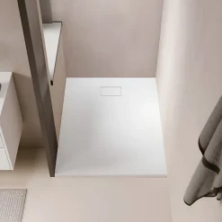 Stano Receveur de douche 70 x 120 cm extra plat blanc PIATTO en SoliCast surface ardoisee* Receveur De Douche