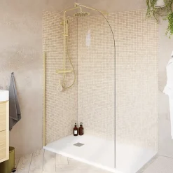 GoodHome Receveur de douche 80 x 140 cm, résine, blanc, Douro* Receveur De Douche