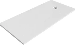 GoodHome Receveur de douche 80 x 160 cm, résine, blanc, Douro