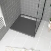 Galedo Receveur de douche 80 x 80 cm, acrylique gris effet pierre, Pedra