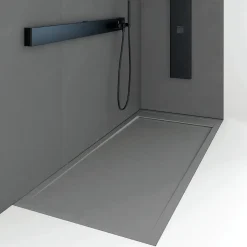 Stano Receveur de douche 90 x 170 cm extra plat QUORE en resine surface ardoisee beton* Receveur De Douche