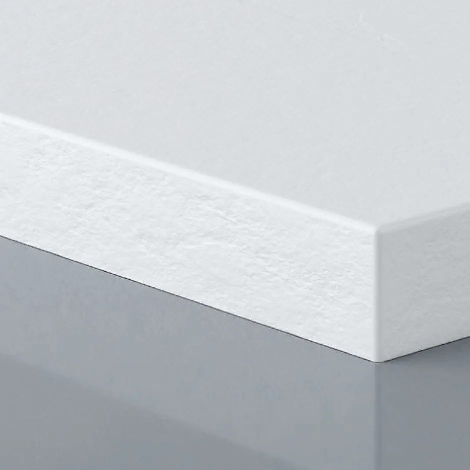 Stano Receveur de douche 70 x 120 cm extra plat blanc en resine minerale SARIN Acier inoxydable