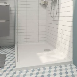 GoodHome Receveur de douche acrylique 80 x 100 cm, blanc, Vorma* Receveur De Douche