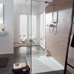 Villeroy & Boch Receveur de douche antidérapant 140 x 80 VILLEROY ET BOCH Lifetime Plus Cerasoft céramique blanc + Bonde chromé brossé* Receveur De Douche