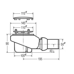 Villeroy & Boch Receveur de douche antidérapant 120 x 90 VILLEROY ET BOCH Lifetime Plus céramique blanc + Bonde chromé* Receveur De Douche