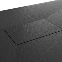 Saniverre Receveur de douche BAYA extra-plat aspect pierre noir 80 x 160 cm + bonde* Receveur De Douche