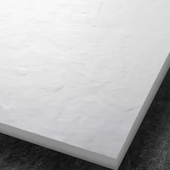 U-tile Receveur de douche blanc 150 x 100 cm haute densité aspect ardoise - grille caniveau