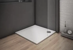 AICA Sanitaire Receveur de douche blanc - 90x90x3cm - carré - Bac à douche extra plat - Antidérapant* Receveur De Douche