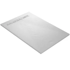 U-tile Receveur de douche blanc 200 x 100 cm haute densité aspect ardoise - grille caniveau* Receveur De Douche