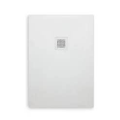 Kiamami Valentina Receveur De Douche En Résine 150X80 Blanc Effet Pierre