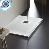 Planète Bain Receveur de douche extra plat à poser 80x120 Design reflet ardoisé Blanc