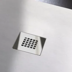 Planète Bain Receveur de douche extra plat à poser 80x120 Design reflet ardoisé Blanc