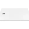 Vente-unique Receveur de douche extra plat à poser ou à encastrer recoupable en résine SMC - Blanc - 160 x 90 cm - MIRNOSA* Receveur De Douche