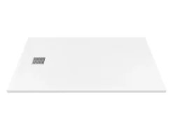 Vente-unique Receveur de douche extra plat à poser ou à encastrer recoupable en résine SMC - Blanc - 160 x 90 cm - MIRNOSA* Receveur De Douche