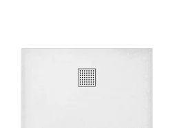 Vente-unique Receveur de douche extra plat à poser ou à encastrer recoupable en résine SMC avec siphon - Blanc - 160 x 90 cm - MIRNOSA* Receveur De Douche