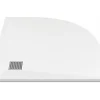 Vente-unique Receveur de douche extra plat à poser ou à encastrer recoupable en résine SMC en quart de cercle - Blanc - 90 x 90 cm - SYFORSA