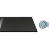 Vente-unique Receveur de douche extra plat à poser ou à encastrer recoupable en résine SMC avec siphon - Noir - 160 x 90 cm - LYROSA* Receveur De Douche