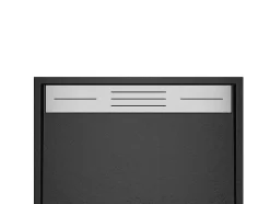 Vente-unique Receveur de douche extra plat à poser ou à encastrer recoupable en résine SMC avec siphon - Noir - 160 x 90 cm - LYROSA* Receveur De Douche