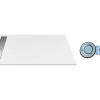 Vente-unique Receveur de douche extra plat à poser ou à encastrer recoupable en résine SMC avec siphon - Blanc - 160 x 90 cm - LYROSA