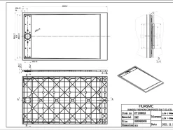 Vente-unique Receveur de douche extra plat à poser ou à encastrer recoupable en résine SMC avec siphon - Blanc - 160 x 90 cm - LYROSA
