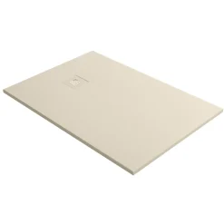 Lavaberg Receveur de Douche Extraplat 180x90cm Beige - Résine Minérale - Antidérapant - Effet Ardoise - Bonde Incluse -* Receveur De Douche