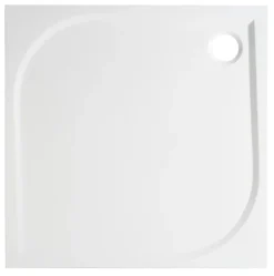 GoodHome Receveur de douche extra-plat l.70 x L.70 cm blanc anti dérapant, Limski* Receveur De Douche