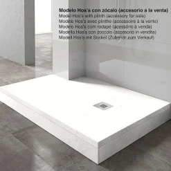 Poalgi Receveur de douche extraplat blanc 80x110 cm Hos's -* Receveur De Douche