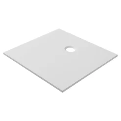 GoodHome Receveur de douche extra-plat l.80 x L.80 cm blanc anti dérapant, Leira