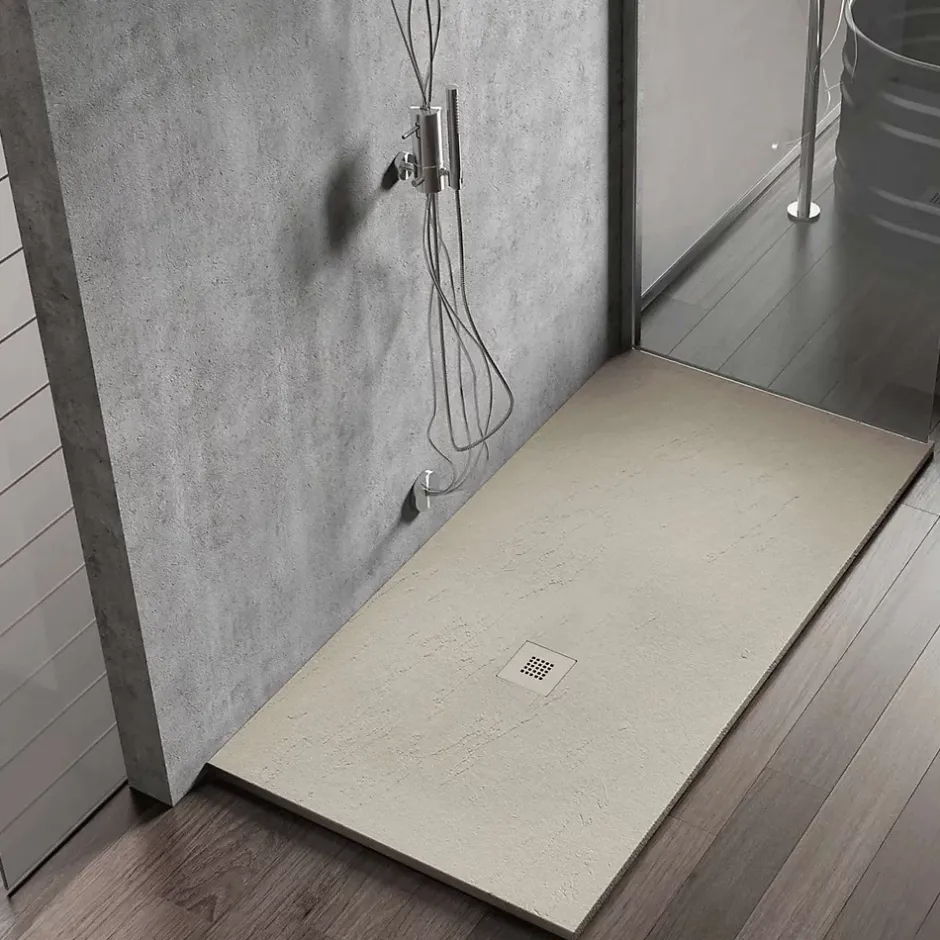 Poalgi Receveur de douche extraplat blanc perle 75x120 cm Hos's -* Receveur De Douche