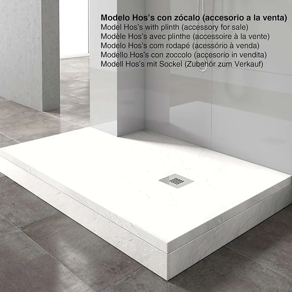 Poalgi Receveur de douche extraplat blanc 70x120 cm Hos's -