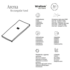 Poalgi Receveur de douche extraplat blanc 90x100 cm Arena -